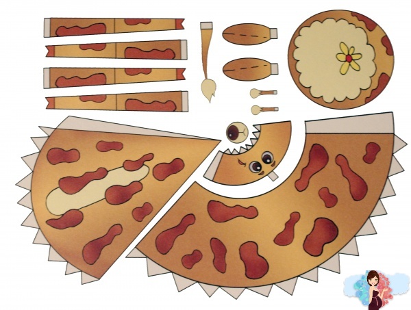 детали для объемной поделки игрушки из бумаги красивый жираф