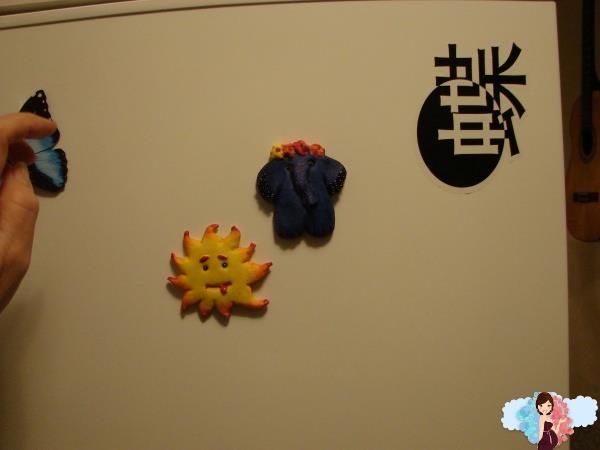 Мастер класс. Магниты из соленого теста. А вот и наши магниты на холодильнике.