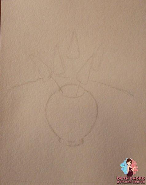 Как нарисовать букет цветов в вазе. Поэтапное рисование акварелью для начинающих.